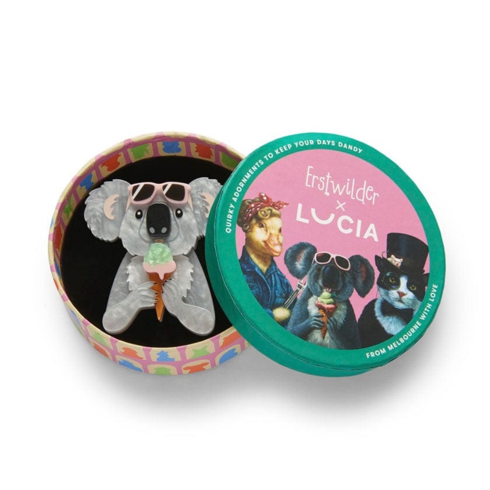 New Release 4/2025” The Sweetest Koala Brooch” by Erstwilder & Artist Lucia